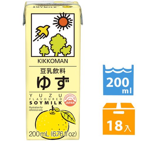 龜甲萬 豆乳-柚子風味 (200ml*18入) #日本製造#豆漿#豆奶