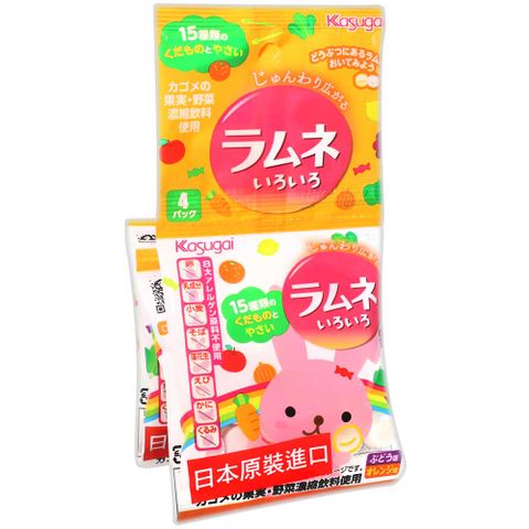 春日井 4連繽紛水果汽水糖 (28g)