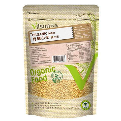 Vilson 米森 有機小米(450g/包)