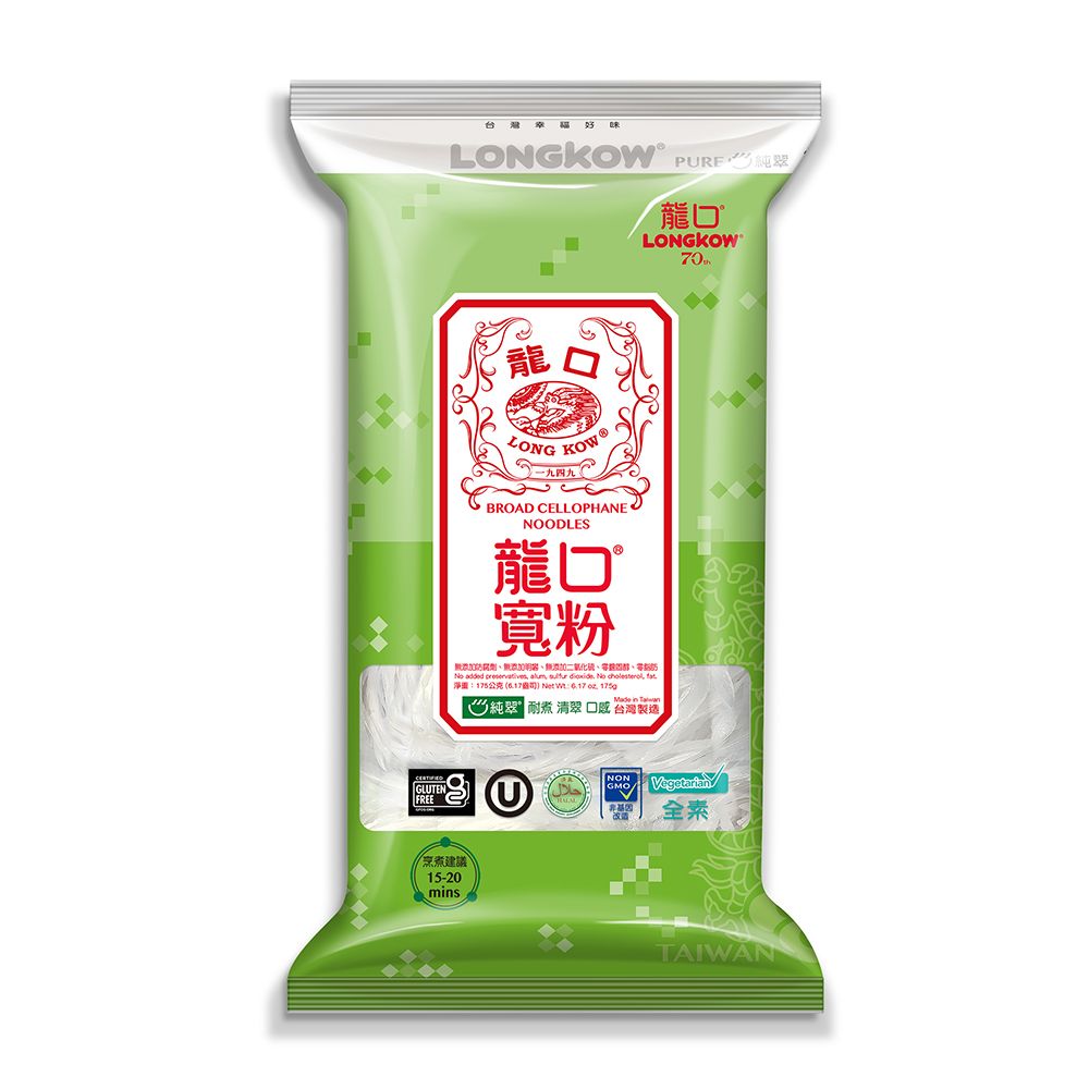 龍口 純翠寬粉-復刻版五把裝175g