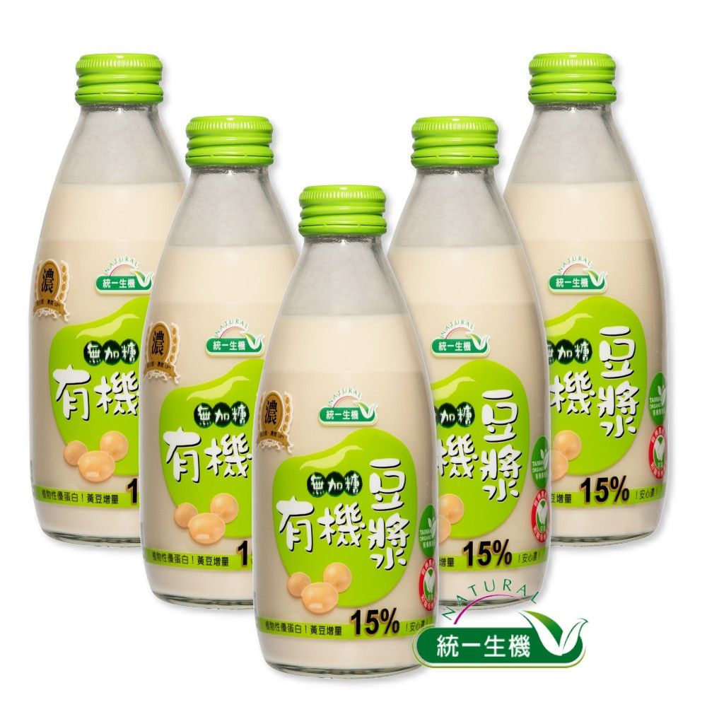統一生機 有機無加糖豆漿(245mlx12瓶/箱)