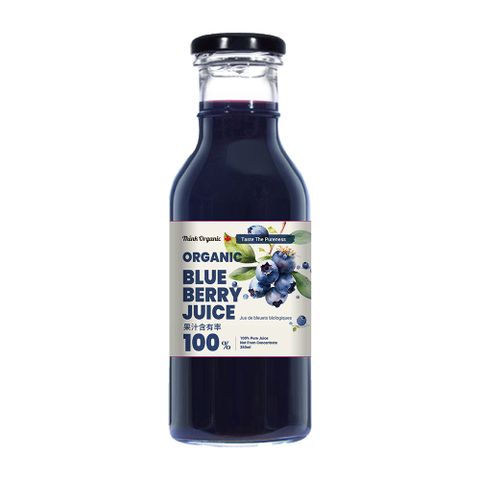 【有機思維】有機藍莓原汁350ml有機果汁原汁 新登場