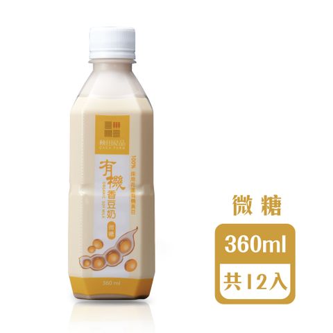 GAEA FARM 秧田良品 有機香豆奶微糖360mlx12入