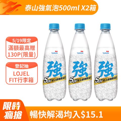 【泰山】強氣泡水 500ml(24入X2箱)