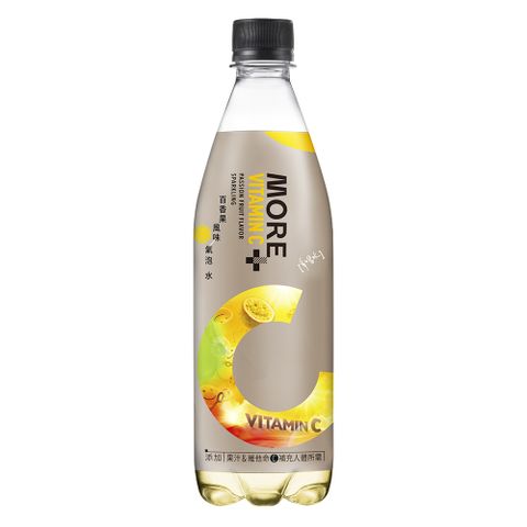 味丹多喝水MORE+維他命100氣泡水(百香果風味)560ml(24瓶/箱)