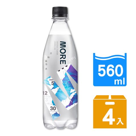 【味丹】多喝水MORE原味氣泡水560mlx4入/組