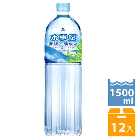 統一 水事紀麥飯石礦泉水1500ml(12入/箱)