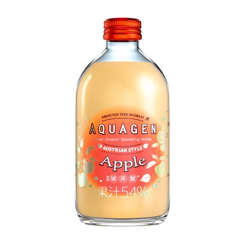 AQUAGEN 海洋深層氣泡飲-奧地利香蘋玻光(330mlx9瓶/箱)