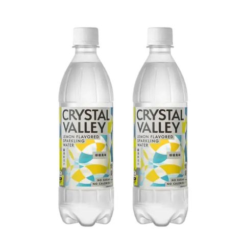 【金車】CrystalValley礦沛氣泡水-檸檬風味 585ml-24罐x2 箱