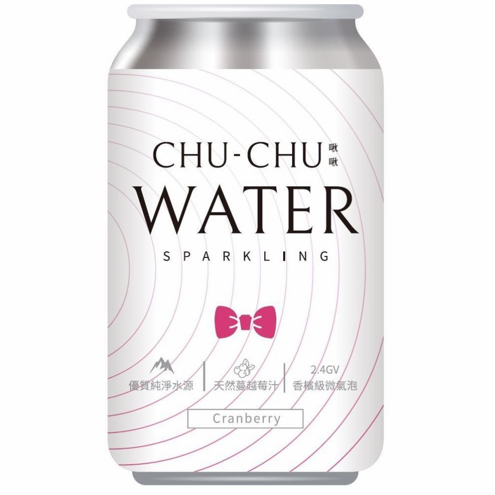 CHU CHU 啾啾 CHUCHU蔓越莓氣泡水 330ml x 24罐