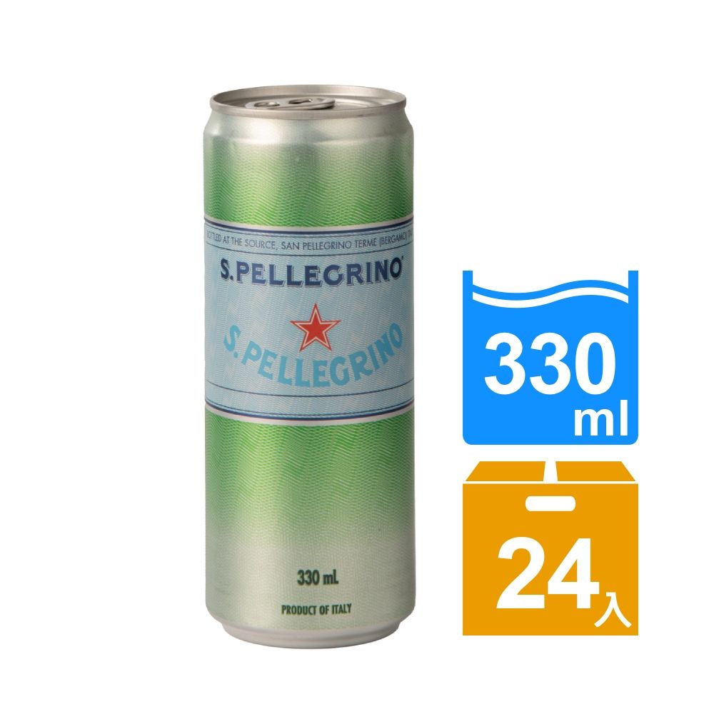 S.Pellegrino 聖沛黎洛 天然氣泡礦泉水 (330mlx24入)