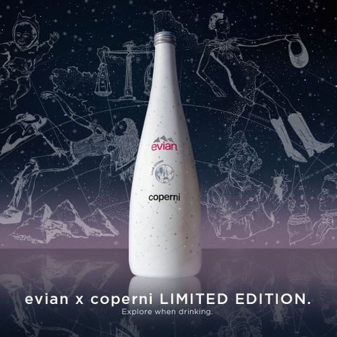 【evian依雲｜公司貨】 x coperni 2024限量紀念瓶(玻璃瓶750mL/單瓶)