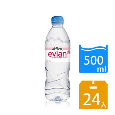 evian 法國天然礦泉水-PET箱購(500mlx24)