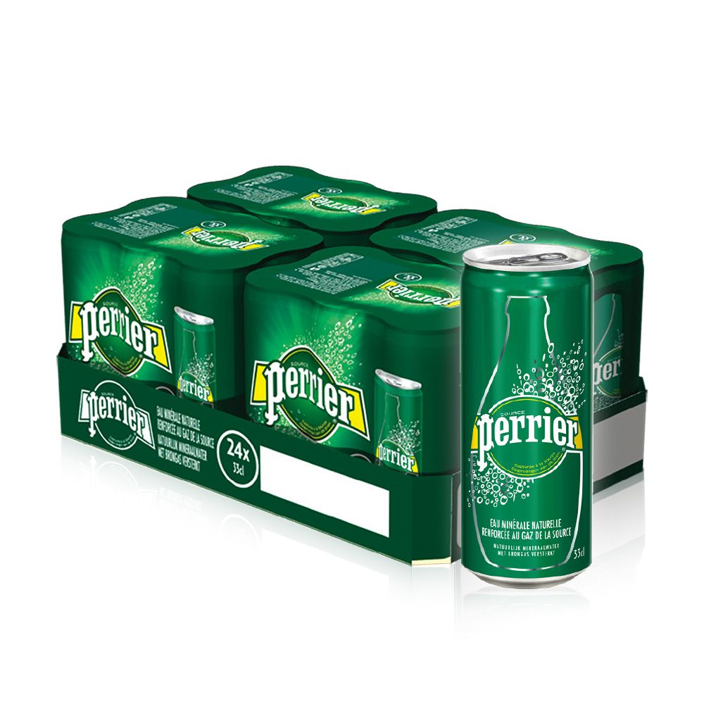 Perrier 沛綠雅 氣泡礦泉水330ml箱購 (330mlx24入鋁罐)