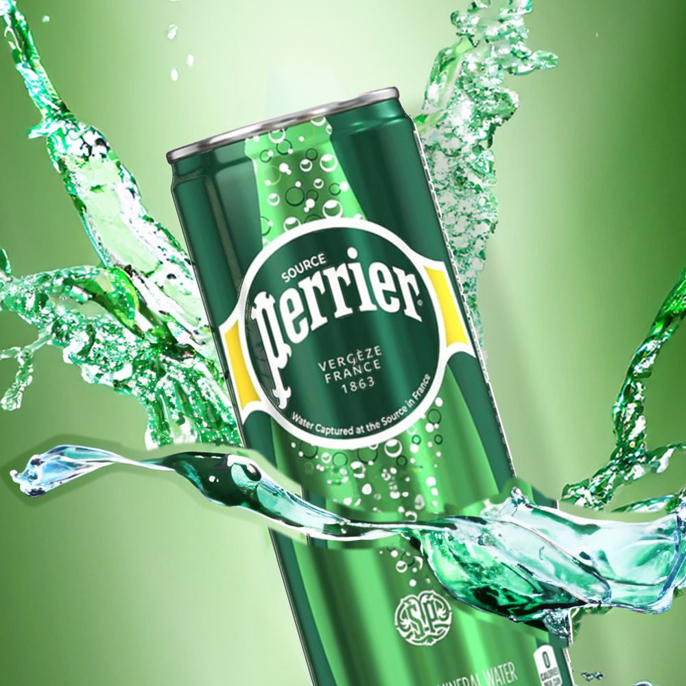 Perrier 沛綠雅 氣泡礦泉水330ml箱購 (330mlx24入鋁罐)