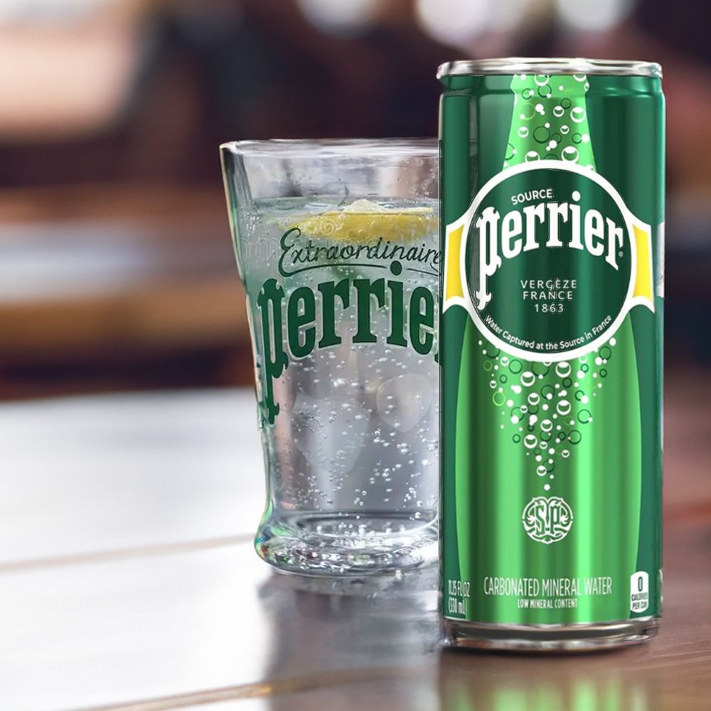 Perrier 沛綠雅 氣泡礦泉水330ml箱購 (330mlx24入鋁罐)