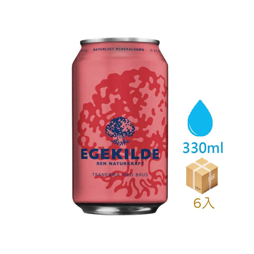 Egekilde 蔓越莓香氛氣泡礦泉水(330ml*6)