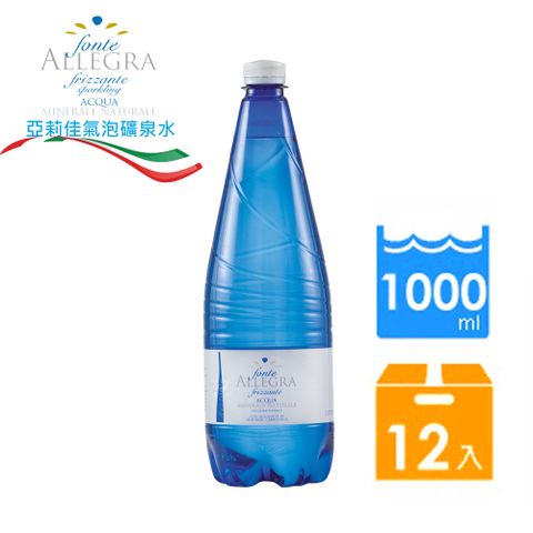 義大利亞莉佳微氣泡礦泉水1000ml(12入 X2箱)