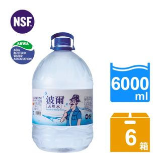 【金車】天然水6L-2瓶/箱x6箱