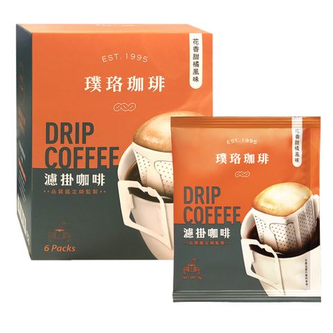 璞珞珈琲 璞珞 嚴選濾掛咖啡-花香甜橘(9g*6)