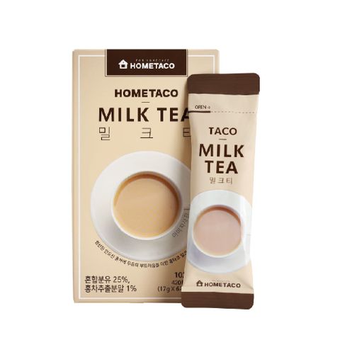 韓國-HOMETACO-即溶奶茶(17g*6入)x2盒大家都在問 韓國星巴克奶茶