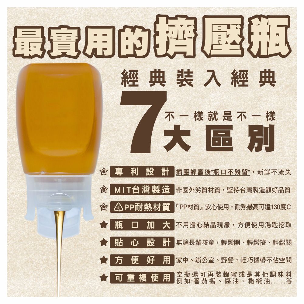 彩花蜜 台灣經典龍眼蜂蜜350g專利瓶(4入裝禮盒組)