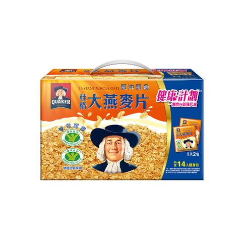 Quaker 桂格 大燕麥片隨身包(14入 x2盒)