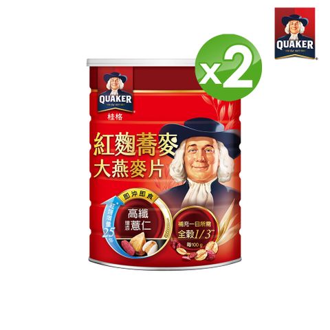 桂格 紅麴蕎麥健康大燕麥片(700g/罐)x2罐