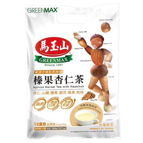 馬玉山 榛果杏仁茶(30g*12入/袋)~全新升級 x2