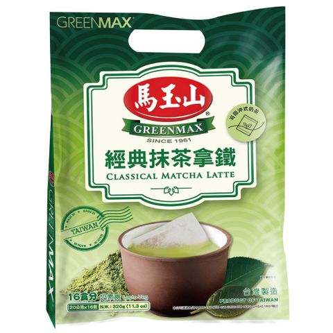 馬玉山 經典抹茶拿鐵(16入)