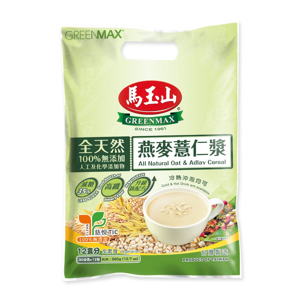 馬玉山 全天然燕麥薏仁漿(30g*12入/袋)