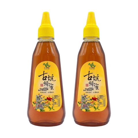 【古坑友山】獲獎100%台灣純龍眼蜜蜂蜜500克2入組(擠壓瓶)