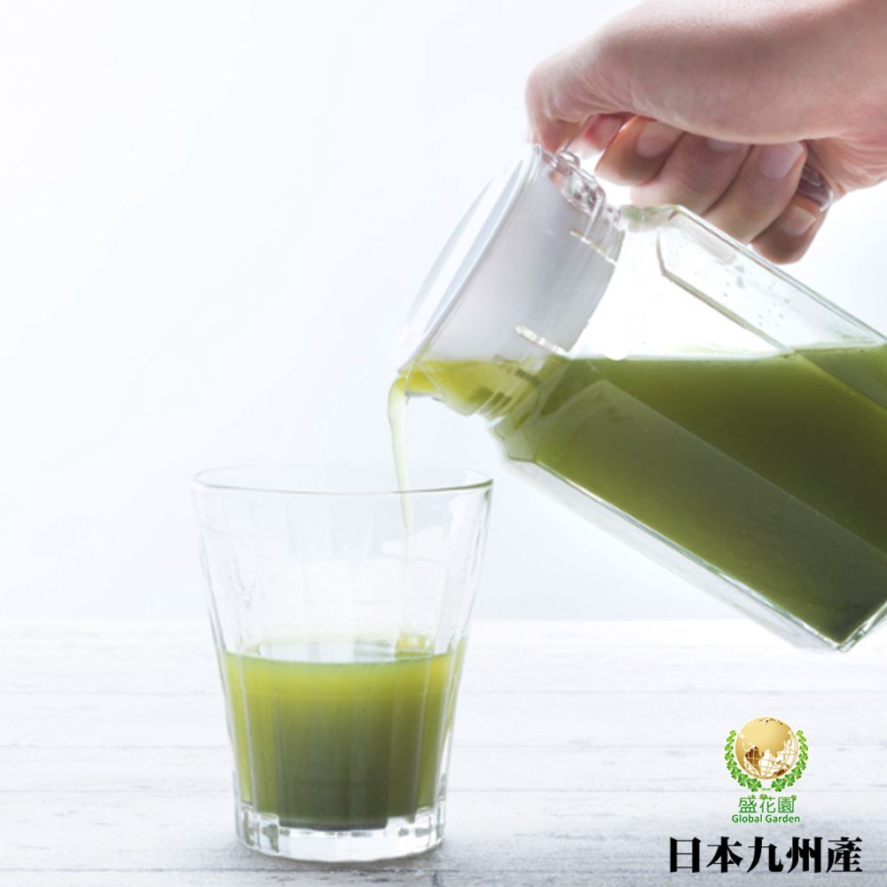 盛花園 日本原裝羽衣甘藍菜青汁44入+抹茶葛粉 4入養生組(羽衣甘藍菜青汁3g/入、抹茶葛粉23g/包)