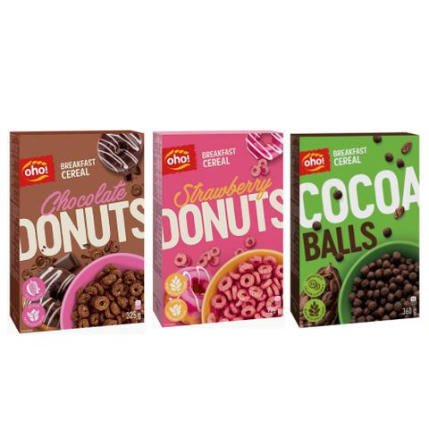 立陶宛 Oho! 穀麥脆片1盒(口味任選)x2盒