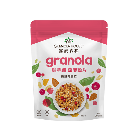 【Granola House】脆萃纖燕麥穀片-蔓越莓杏仁燕麥（250g/包）