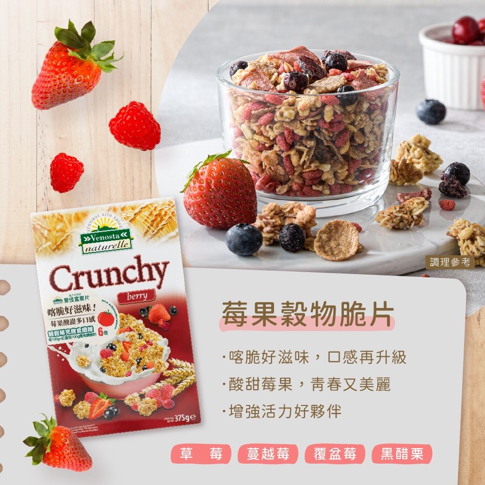 Venosta 麥佳富 義大利進口穀物麥脆片麥片x2盒組