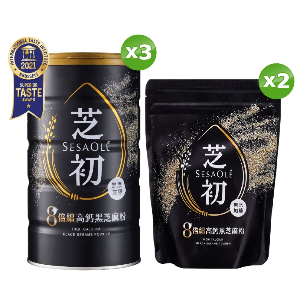 芝初 高鈣黑芝麻粉罐裝380gx3罐+200gx2袋 - PChome 24h購物