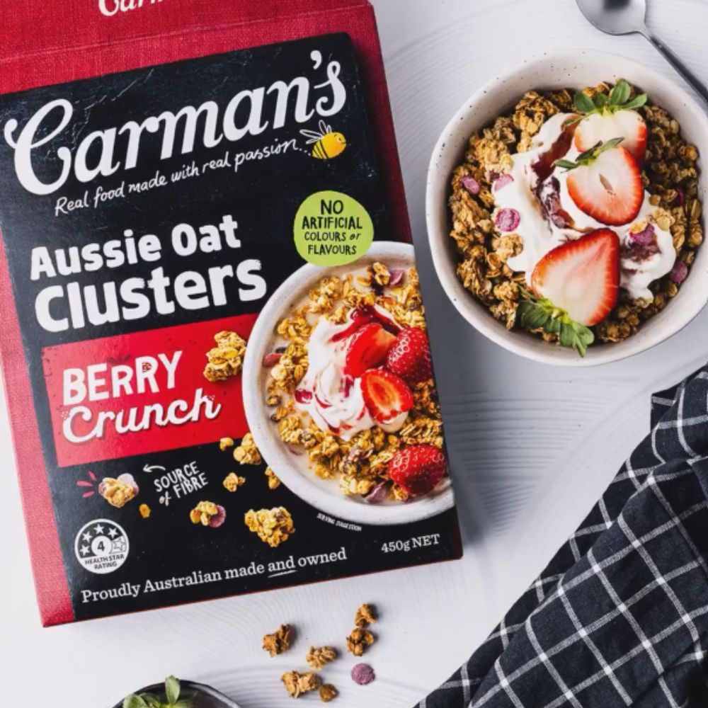 Carmans 康麥滋 草莓莓果脆穀塊 (450g/盒) 林思宇代言