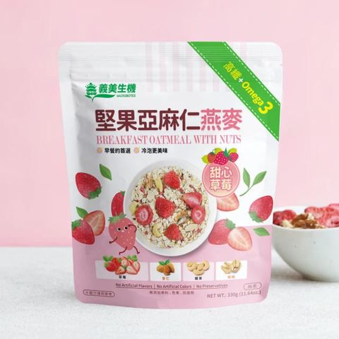 義美生機 堅果亞麻仁燕麥-草莓330g