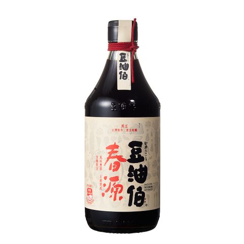 【豆油伯】春源純釀黑豆醬油500mlX4