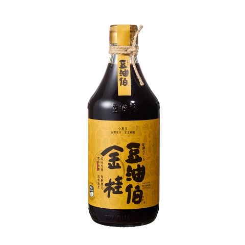 【豆油伯】金桂釀造醬油500ml(無添加糖黑豆醬油)x3