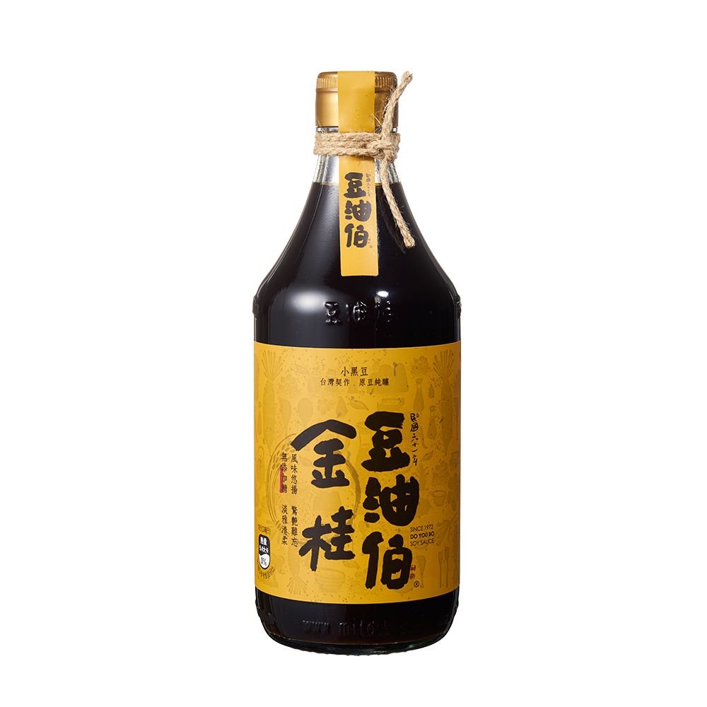 豆油伯 金桂釀造醬油 500ml  無添加糖黑豆醬油