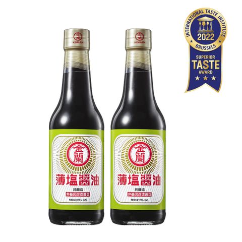 《金蘭》薄鹽醬油500ml*2入組