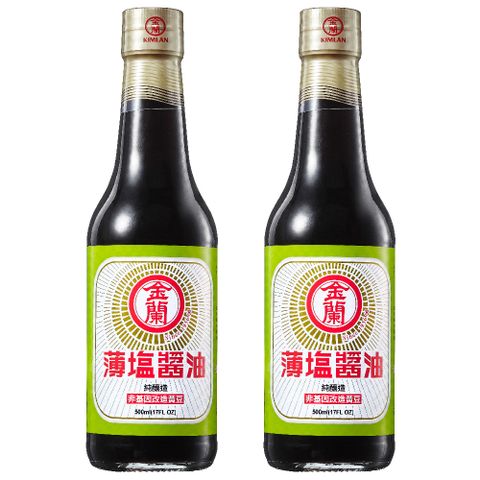 《金蘭》薄鹽醬油500ml*2入組