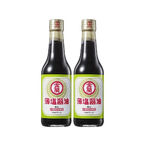 金蘭 薄鹽醬油500ml x2入組
