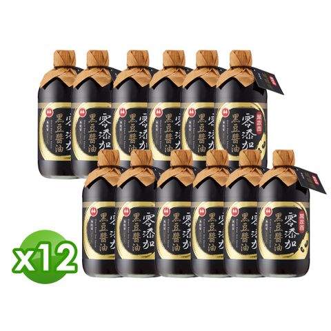 萬家香零添加黑豆醬油450mlx12