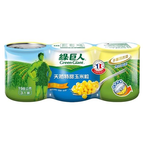 【綠巨人】天然特甜玉米粒198g*3入*組