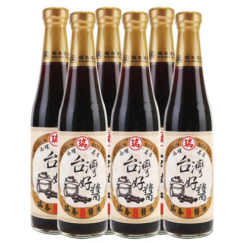 瑞春_台灣好醬黑豆醬油420ml(6瓶/箱)