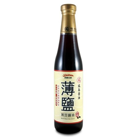 瑞春 薄鹽黑豆醬油420ml