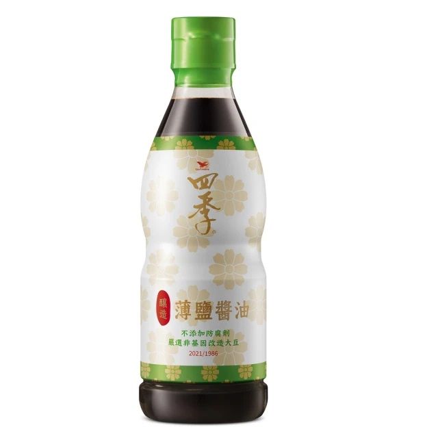 四季 釀造薄鹽醬油PET395mlX6瓶